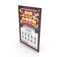 Big Cash Scratch Off Lottery Ticket PNG & PSD Images