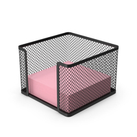 Note Holder With Pink Sticky Notes PNG & PSD Images