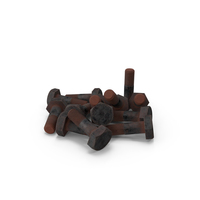 Old Rusty Iron Hex Bolts PNG & PSD Images