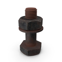 Old Rusty Iron Hex Bolt Set PNG & PSD Images