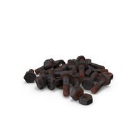 Old Rusty Iron Hex Bolts PNG & PSD Images