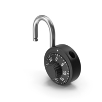 Combination Padlock Opened PNG & PSD Images