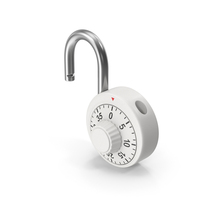 Combination Round Padlock Opened PNG & PSD Images