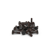 Rusted Metal Hex Bolts PNG & PSD Images