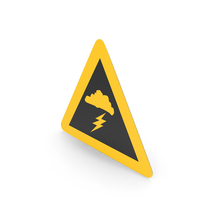 Chinese Sign Thunderstorm Ahead PNG & PSD Images