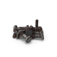 Rusted Metal Hex Bolts PNG & PSD Images