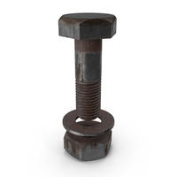 Rusted Metal Hex Bolt Set PNG & PSD Images