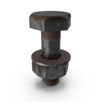 Rusted Metal Hex Bolt Set PNG & PSD Images