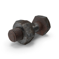 Rusted Metal Hex Bolt Set PNG & PSD Images