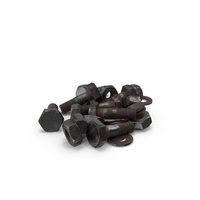 Rusted Metal Hex Bolt Sets PNG & PSD Images