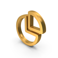 Gold Pie Outline Symbol PNG & PSD Images