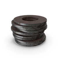 Rusted Metal Bolt Washers PNG & PSD Images