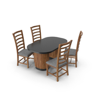 Table With Chairs PNG & PSD Images