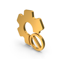 Gold Settings Dismiss Icon PNG & PSD Images