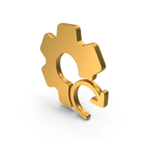 Gold Refresh Settings Icon PNG & PSD Images