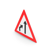 South African Sign Left Lane Ends Ahead PNG & PSD Images