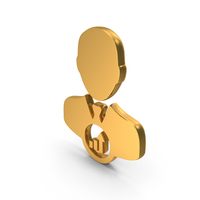 Gold Business Data Analyst Icon PNG & PSD Images