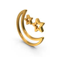 Gold Islamic Moon Icon PNG & PSD Images