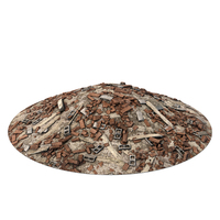 Brick And Wood Debris Circular Hill Terrain PNG & PSD Images