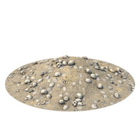 Desert Skull Circular Hill Terrain PNG & PSD Images