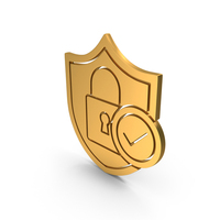 Guard Secure Lock With Tick Mark Symbol PNG & PSD Images