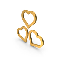 Three Hearts Frame Design PNG & PSD Images