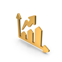 Growth Market Graph With Arrow Symbol PNG & PSD Images
