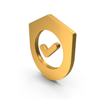Shield With Tick Mark Symbol PNG & PSD Images