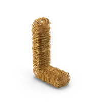 Metal Wire Letter L PNG & PSD Images