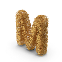 Metal Wire Letter M PNG & PSD Images