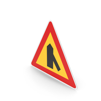 South Korean Sign Traffic Merge From Right PNG & PSD Images