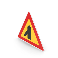 South Korean Sign Traffic Merge From Left PNG & PSD Images