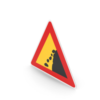 South Korean Sign Falling Rocks PNG & PSD Images