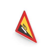 South Korean Sign Descending Hill PNG & PSD Images