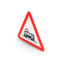 Spanish Sign Tram Crossing PNG & PSD Images