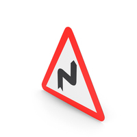 Spanish Dangerous Curves To The Right Sign PNG & PSD Images