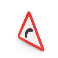 Spanish sign Dangerous Curve To The Right PNG & PSD Images