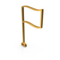 Gold Achievement Flag Icon PNG & PSD Images