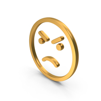 Confused Emoticons Icon Gold PNG & PSD Images