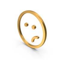 Gold Sad Emotion Icon PNG & PSD Images