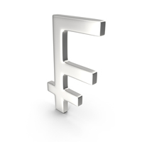 Silver Swiss Franc Symbol PNG & PSD Images