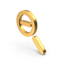Magnify Minus Gold PNG & PSD Images