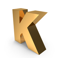 Gold Letter K PNG & PSD Images