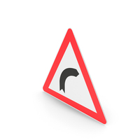 Turkish Sign Curve to Right PNG & PSD Images