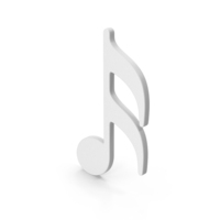 White Sixteenth Note Symbol PNG & PSD Images