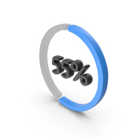 Blue 55 Percentage Result Icon PNG & PSD Images