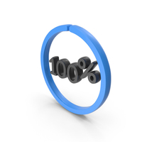 Blue 100 Percentage Icon PNG & PSD Images