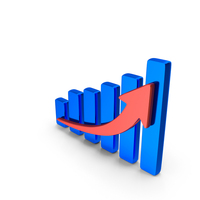 Blue Business Growing Graph Icon PNG & PSD Images