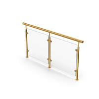 Gold Glass Railing PNG & PSD Images