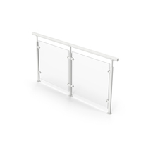 White Glass Railing PNG & PSD Images